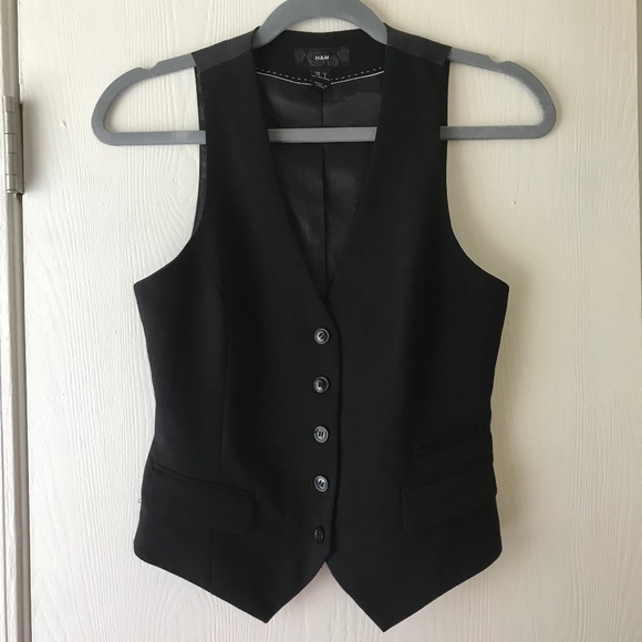 H&M Jackets & Blazers - H&M Black Button-Down Vest